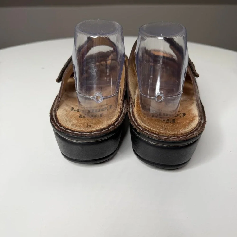 Finn Comfort Baltrum Brown Leather Comfort Sandals Handmade Germany Mens 10